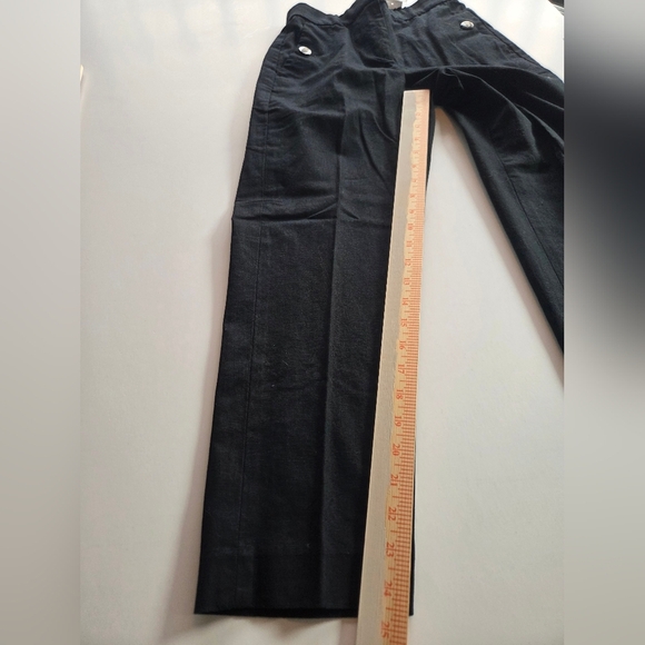 J.Crew Black Linen Dress Pants 2P Petite Fit - Picture 4 of 8